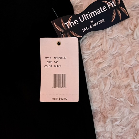 NWT Black pants, 28 inch inseam/waist measurement in photos, elastic band waist - Picture 4 of 5